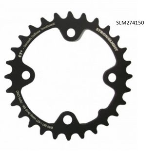 CHAINRING - MTB "STRONGLIGHT", 27T, 7075 CNC CT2 Black  SRAM XX - X7 - 80mm BCD, 4 Hole for 10 Spd (Compatible with Chainring Bolt SL350134)