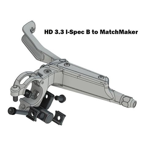 Shifter adapter kits, Mod.HD3.3, left hand side, steel, fits HD-M830/HD-E820 - Black.