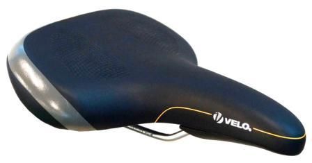 Saddle, Velo, for E-bike, w/Handle and protective bumper, Black