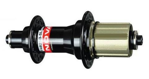 Hub, Novatec 8/11 Speed SuperLite Q/R BLACK 24H (130mm OLD) - B2 Body, W/O QR (slotted, will take aero spoke)
