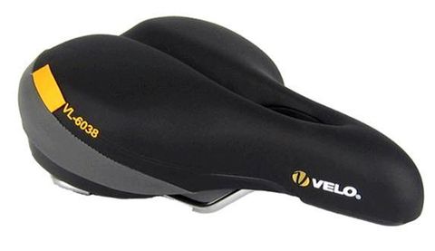 Saddle, VELO PLUSH, Relaxed, Wide and comfortable 538g, 239mm x 187mm