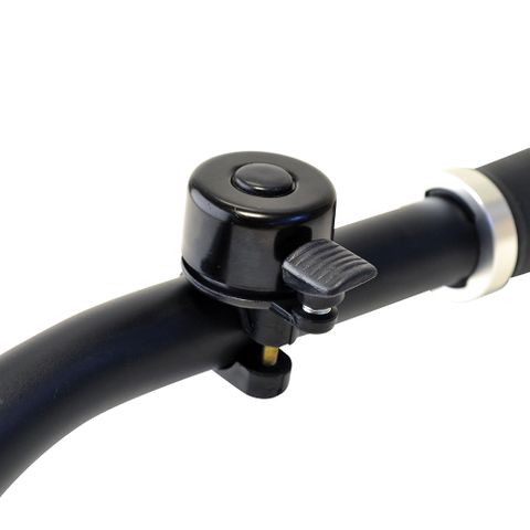 Mini-Flick Bell, fits 22.2mm diameter handlebar, Black - (Variable position dinger) - Oxford Product