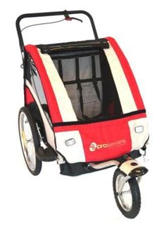 Bicycle Trailer/Jogger RED, Steel Frame.  NEW UPGRADED w/swivel & lock in front wheel