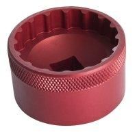 UNIOR - Bottom Bracket Socket, 16 Notch, Anodized Red  627623