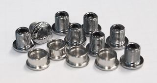 Chainring Bolt Kits, SHIMANO MTB  SCREW FOR STRONGLIGHT RINGS COMP. XT M785 (4 ARMS)  STEEL SILVER