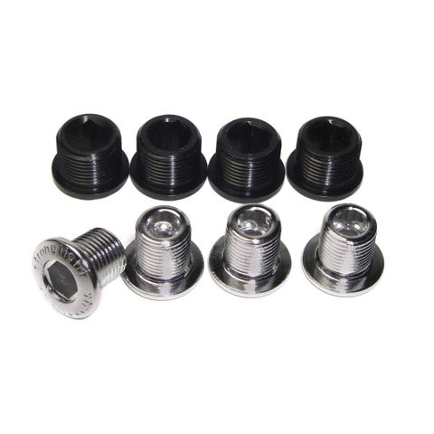 Chainring Bolt Kits, MTB SCREW FOR SRAM XO XX X7 X9 (4 ARMS)STEEL & ALLOY,  SILVER (7.85 OD x 10.24mm) / BLACK (9.95 OD x 8.65mm)