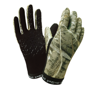 Gloves DRYLITE in CAMOUFLAGE, S/M, DEXSHELL, SEAMLESS WATERPROOF, Touch screen sensitive, 3 layer construction, inner layer MERINO wool liners, middle layer PORELLEwaterproof membrane