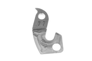 META CNC DERAILLEUR HANGER  - Model 77, Material 6061 T651 Aviation Aluminium, CNC Machined, Silver,  MERIDA, CARRERA, CENTURION