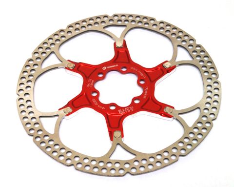180MM TWO PCE ROTOR RED DISC W/SCREWS
