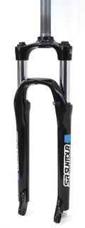 SR Suntour Suspension Fork 26",  XCE, travel 100mm, for axle 9mm, coil spring w/preload adjuster, 28mm Stanchions - 1 1/8" steerer,  DISC,  BLACK