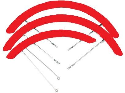 M/guard set,  RED, for 26" Trike