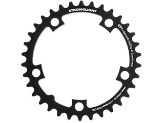 CHAINRING - ROAD "STRONGLIGHT", 34T, 7075 CNC Black CT2 - 110mm BCD, 5 Hole for 10/11 Spd
