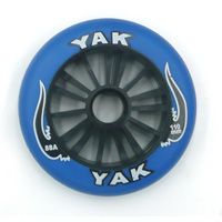 "Special pricing"  S/wheel YAK, BLUE ON BLACK 110MM x 88a (plastic Core)