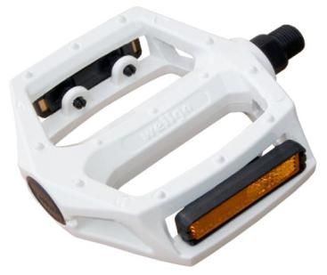 PEDALS  9/16" BMX, Large Platform, One Piece Alloy Body, WHITE by Wellgo