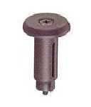 END PLUGS, ALLOY Cap,  BLACK 18mm diameter, sold per pair