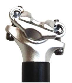 SeatPost, MICRO ADJUST Dual Bolt, 27.2 x 400mm, Zero Offset, Alloy BLACK