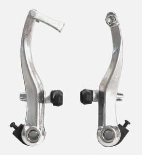 BRAKE -  V Brake Set For Cruiser, 120mm Arms, Linear Type Dual Spring, Alloy, SILVER (Front & Rear)