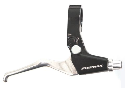 BRAKE LEVER - Alloy V-Brake Lever, With Lock Device and PROMAX Logo, SILVER/BLACK (Sold Individually) Right Hand