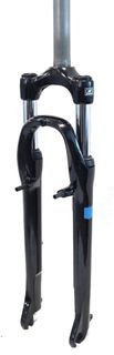 SUSPENSION FORK  700c, Threadless,  SR SUNTOUR, travel 63mm, for axle 9mm, coil spring,  alloy crown, w/pivot only for  V brake, stem: 1 1/8, BLACK (Steerer length 255mm)