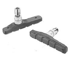 BRAKE SHOES - V Brake Shoes, 72mm, BLACK (Sold in Pairs)