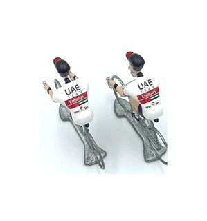 FLANDRIENS Models, 2 x Hand painted Metal Cyclists, Team UAE Emirates 2020