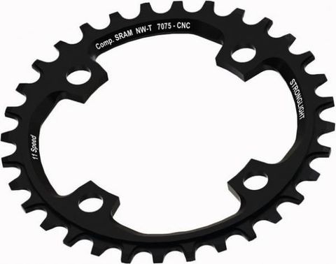 CHAINRING "STRONGLIGHT"  SRAM XO1 104 4B 34T - BLACK CONVERSION 2x1  (Compatible with Chainring Bolt SL350134)