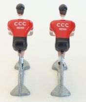 A FLANDRIENS Models, 2 x Hand painted Metal Cyclists, CCC