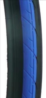 TYRE  700 x 25C BLACK/BLUE , Wire bead 30TPI, Taiwan premium tyre (25-622)