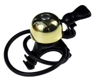 Bell, Flick type, Mini size, BRASS top, 23mm, With 2 x "o" rings for bar size 19.2 -31.8mm (In Plastic bag, NO display card)