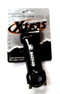 Ahead Stem  --  105mm Ext, 4 Degree, 28.6mm Dia., 25.4mm BB, Black with White Uno Logo