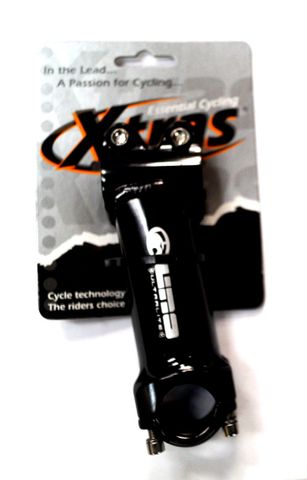 Ahead Stem  --  105mm Ext, 4 Degree, 28.6mm Dia., 25.4mm BB, Black with White Uno Logo