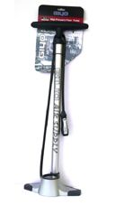 GIYO AIR-SUPPLY Floor pump, RACING, alloy, w/gauge, clever valve av/fv, 260psi, 30mm Bore. 520mm Stroke. 1020mm Hose.