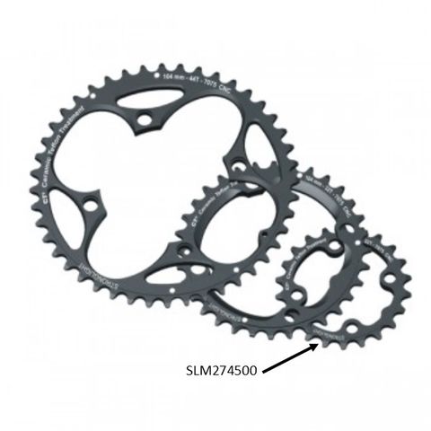 CHAINRING - MTB "STRONGLIGHT", 22T, 7075 CNC CT2 Black  Shimano - 64mm BCD, 4 Hole for 9 Spd