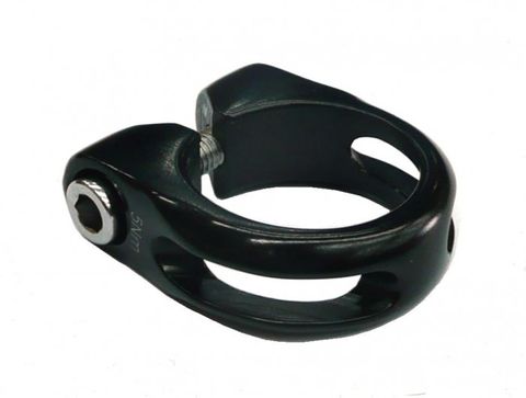 SEAT POST CLAMP  28.6  Alloy with Lip, BLACK