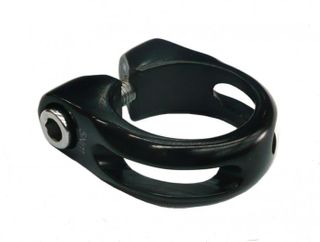 SEAT POST CLAMP  28.6  Alloy with Lip, BLACK