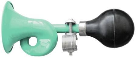 Sorry temp O/S      HORN - Flugel, Steel, 185mm Long, Fits All Standard Handlebars, Minty Green, Clean Motion