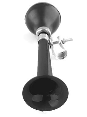 HORN - Trumpeter, Steel, 210mm Long, Fits All Standard Handlebars, Black, Clean Motion