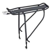 CARRIER - Rear Carrier, Adjustable for 26"-29ER Disc Brake Bikes, With Intergrated Splash Guard, Fittings Included, Alloy, BLACK