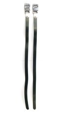 Straps forToe clip, single leather straps, Pair, Black (Sold in Pairs) L: 430mm