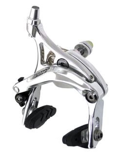 BRAKE - Tektro Caliper Brake Set, 47-57mm Reach, Dual Pivot, Q/R, Forged Alloy, Design For Big Tyres, Recessed, SILVER (Front & Rear)