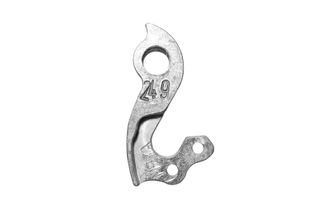 META CNC DERAILLEUR HANGER  - Model 249, Material 6061 T651 Aviation Aluminium, CNC Machined, Silver, Bianchi (Holes NOT Threaded)