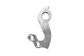 META CNC DERAILLEUR HANGER  - Model 249, Material 6061 T651 Aviation Aluminium, CNC Machined, Silver, Bianchi (Holes NOT Threaded) (PILO D346)