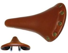 SADDLE  Retro, 274mm x 153mm, Vinyl Top with Rivets, BROWN