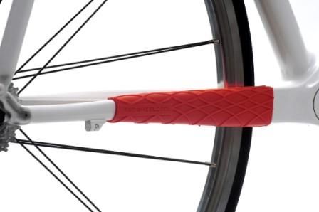 CHAIN STAY PROTECTOR - Wrapper, Oversize, Two Wheel Cool, RED   (special pricing, we are making room to expand our ranges)