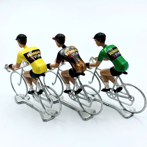 FLANDRIENS Models, 3 x Hand painted Metal Cyclists, Limited Wout Van Aert TDF 2022 in 3 types jerseys