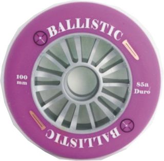 "Extraordinary Special Pricing"    Scooter Wheel, "Ballastic",  100mm, Silver Plastic core, Purple PU