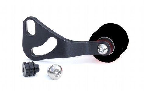 CHAIN TENSIONER - Single Speed, Alloy, BLACK/BLACK (Works with nutted & Q/R axles)