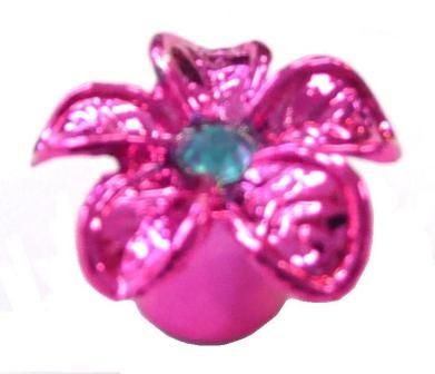 Valve Cap - FLOWER PINK for A/V  (Sold Individually)