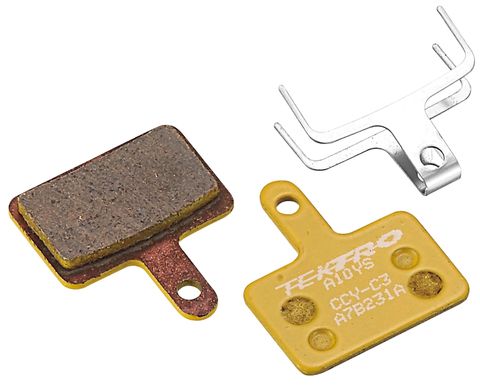 TEKTRO DISC BRAKE PADS - For 2 Piston tektro and shimano Caliper with spring return, semi mettallic  type, Yellow, A10YS