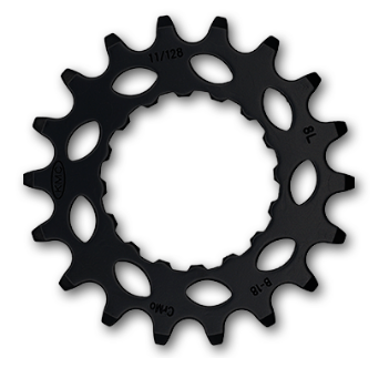 Drive Sprocket (Front) Bosch Gen2  , 1/2 x 11/128" x 18T, cr-moly, black, for E-Bike.    Quality KMC product - Direct Mount